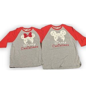 Disney Red and Gray Christmas Raglan Tee
$28 for both woman's MED and men's XL